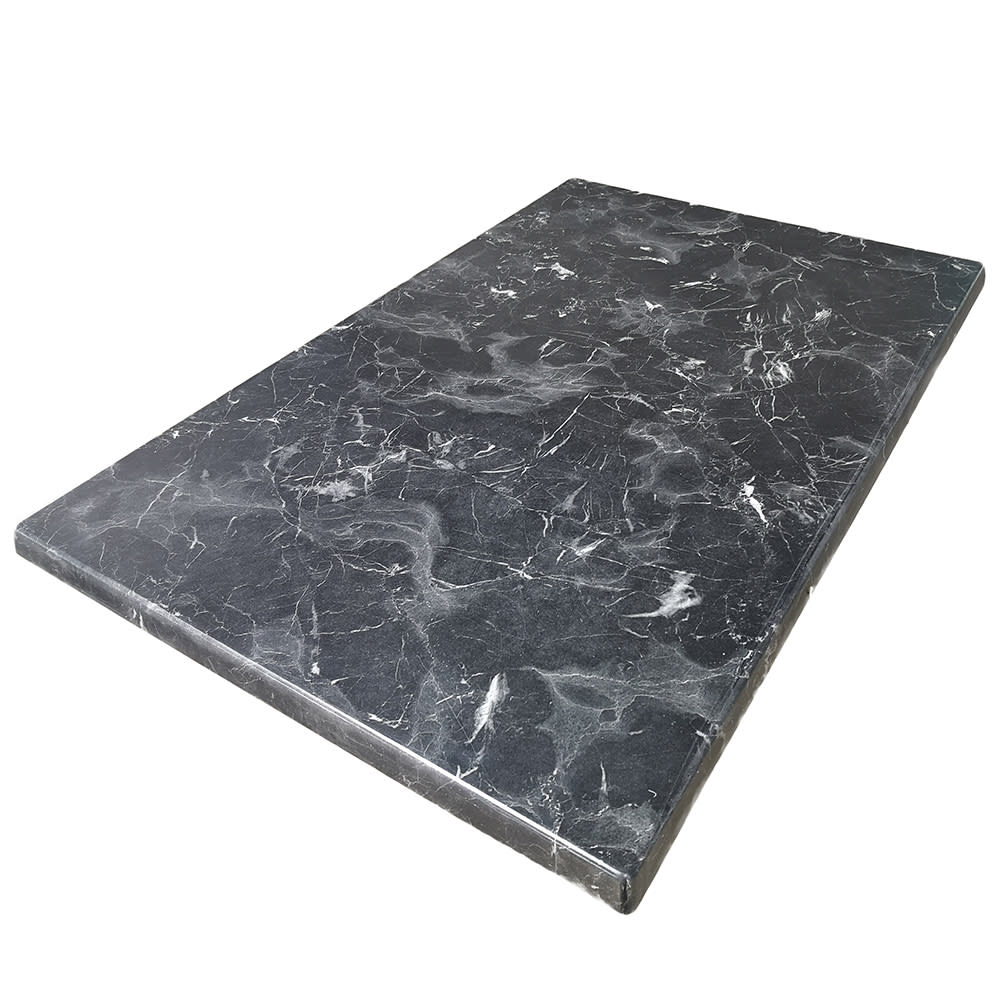 American Tables & Seating 31 1/2" x 47 1/5" Rectangular Laminate Table Top - Indoor/Outdoor, Alcantara Black (ATS-ATO3048-202)