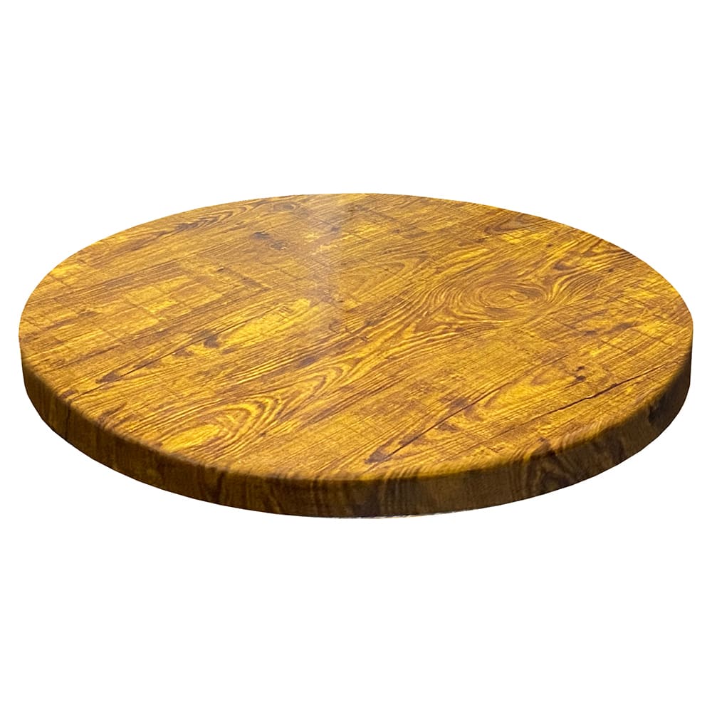 American Tables & Seating 30" Round Resin Table Top, Vintage Walnut (ATS-ATR30VT-W)