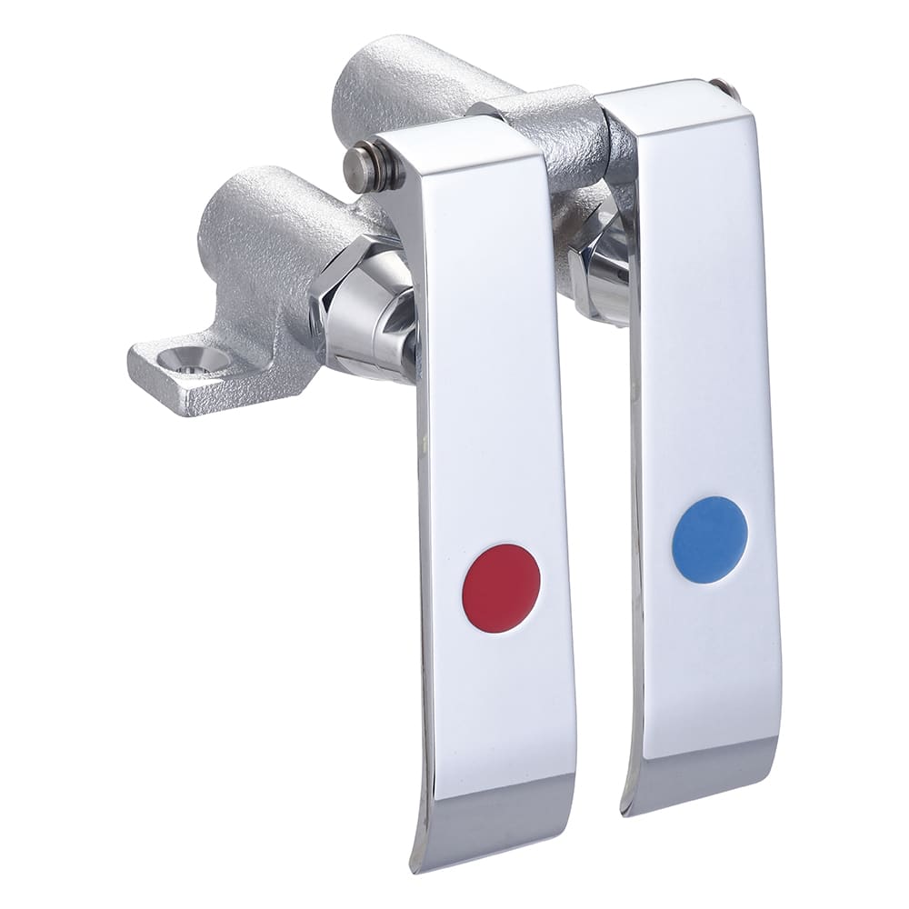 FLO FLO-203 Double Knee Pedal Valve w/ Hot & Cold Indicators, Stainless Steel
