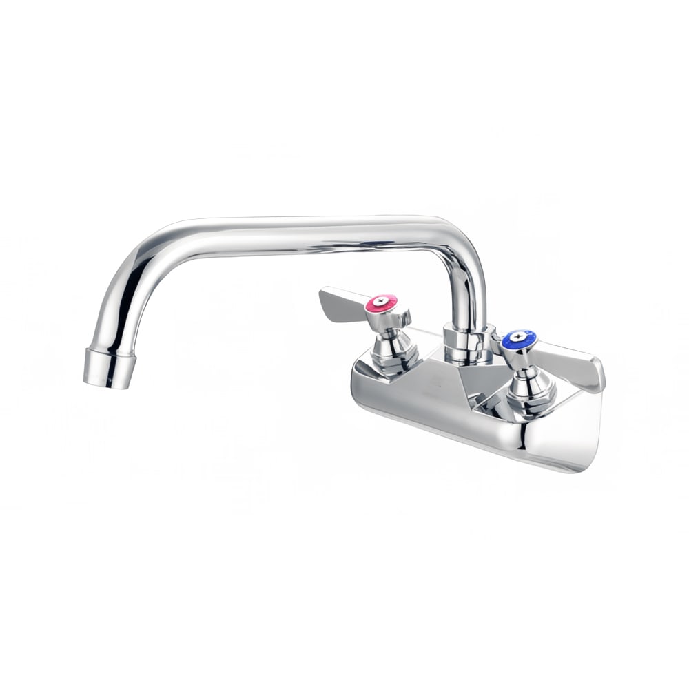 FLO FLO-4106 Splash Mount Faucet - 6" Gooseneck Spout, 4" Centers