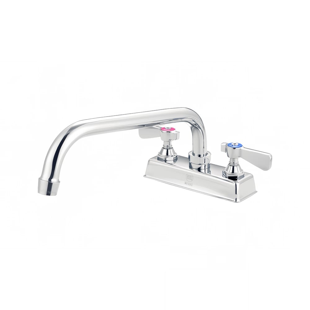 FLO FLO-4206 Deck Mount Faucet - 6" Swivel Gooseneck Spout, 4" Centers