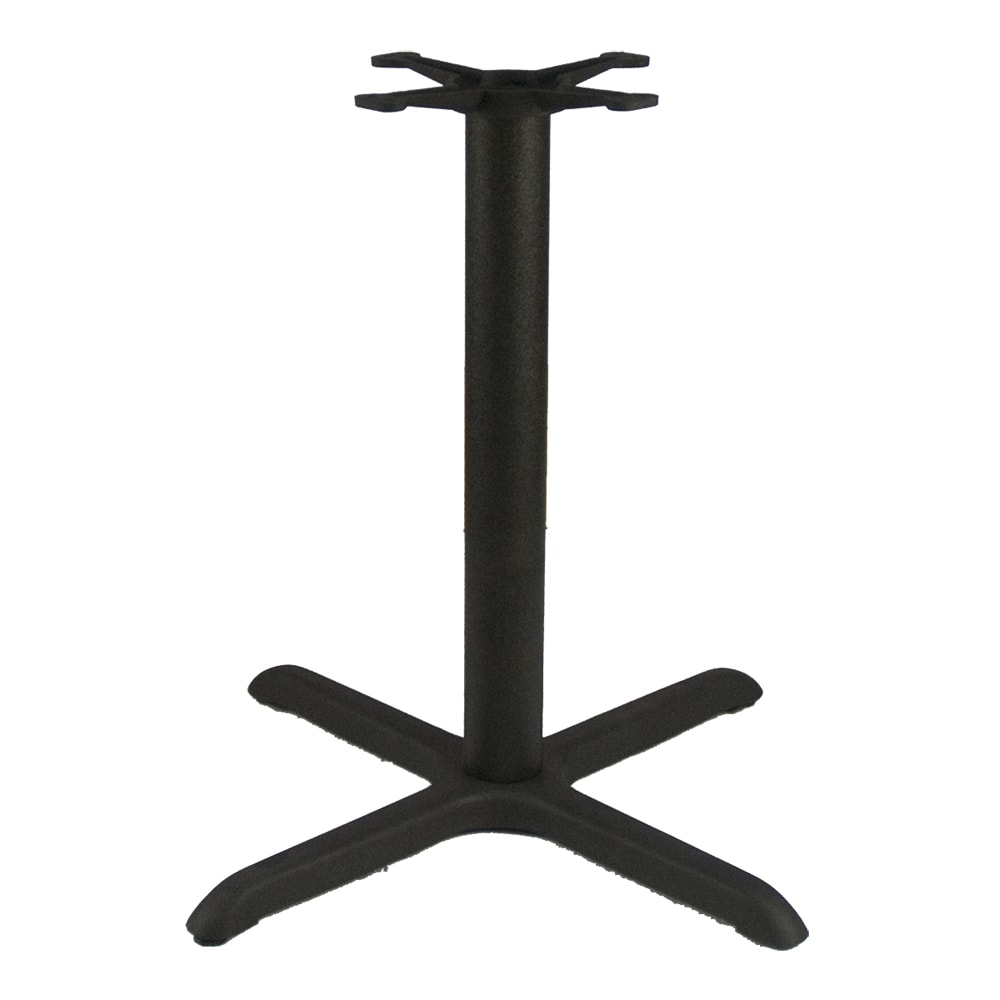 American Tables & Seating 2 Piece Dining Height Table Base Kit - 3" Column, 30" x 30" Base Spread, Black (T3030M-O)