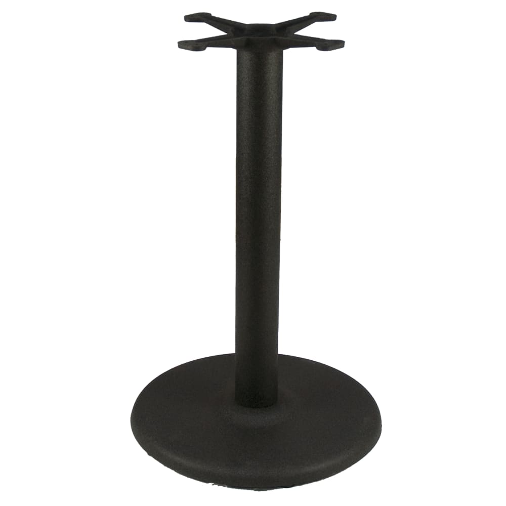 American Tables & Seating 3 Piece Dining Height Table Base Kit - 3" Column, 18" Round Base, Black (TR18-O)