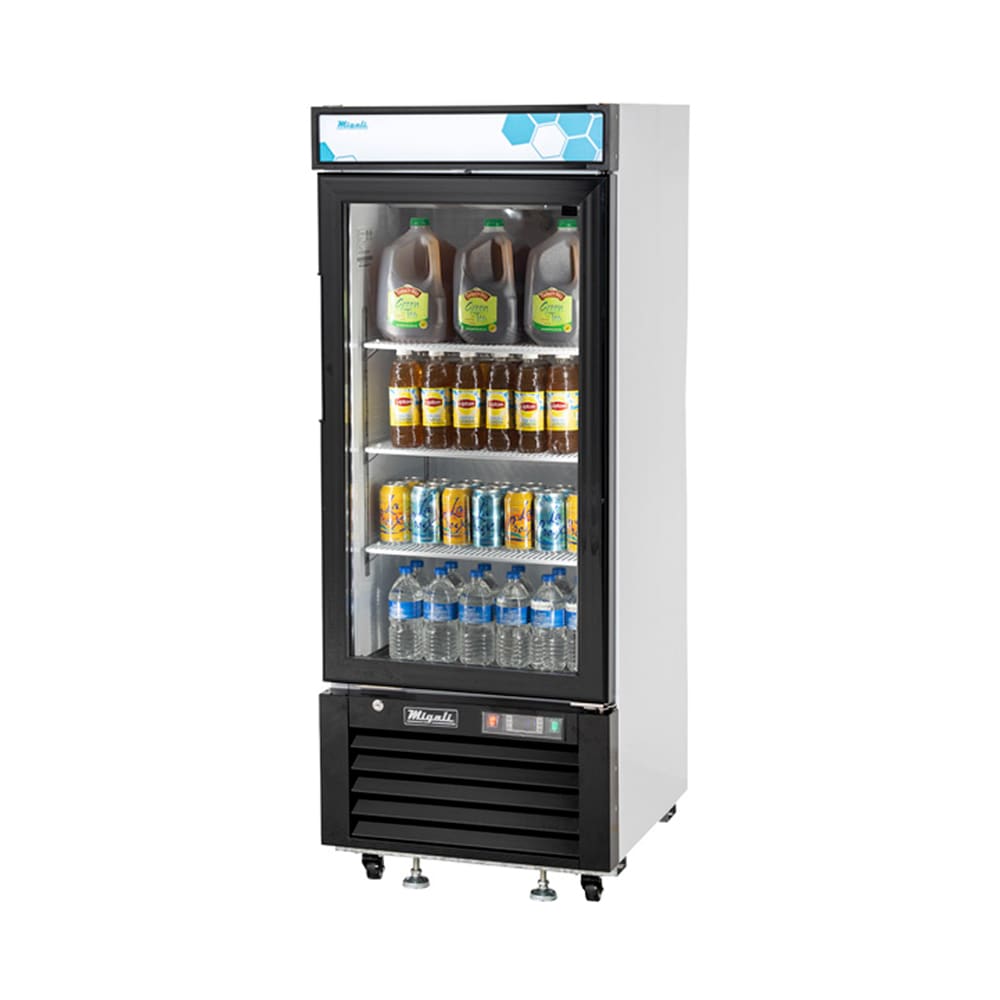 Migali C-10FM-HC 24 1/5" One Section Display Freezer w/ Swing Door - Bottom Mount Compressor, White, 115v