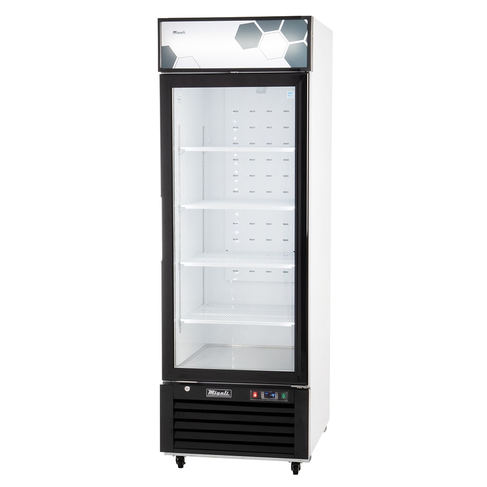 Migali C-23FM-HC 27" One Section Display Freezer w/ Swing Door - Bottom Mount Compressor, White, 115v