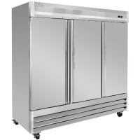 Migali C-3FB-HC 81 9/10" Competitor Three Section Reach In Freezer, (3) Left/Right Hinge Solid Doors, 115/208-230v thumbnail 2