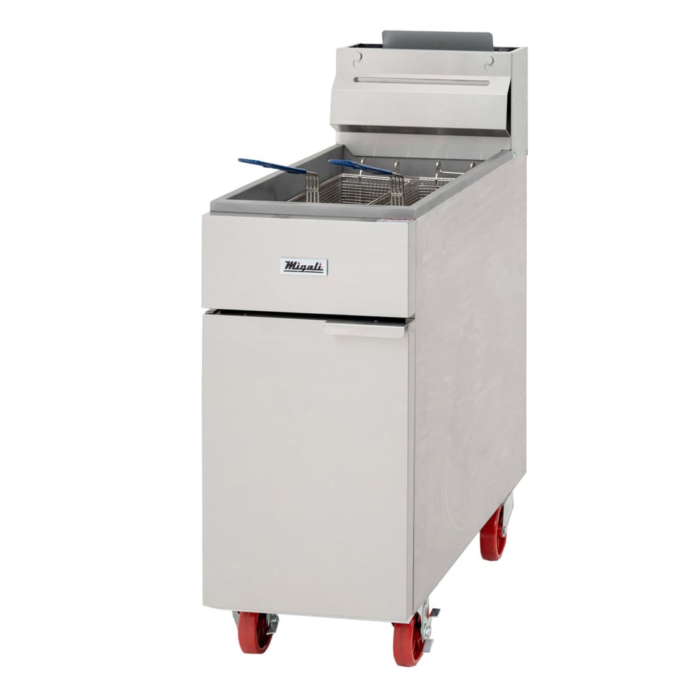 Migali C-F40-NG Gas Fryer - (1) 40 lb Vat, Floor Model, Natural Gas
