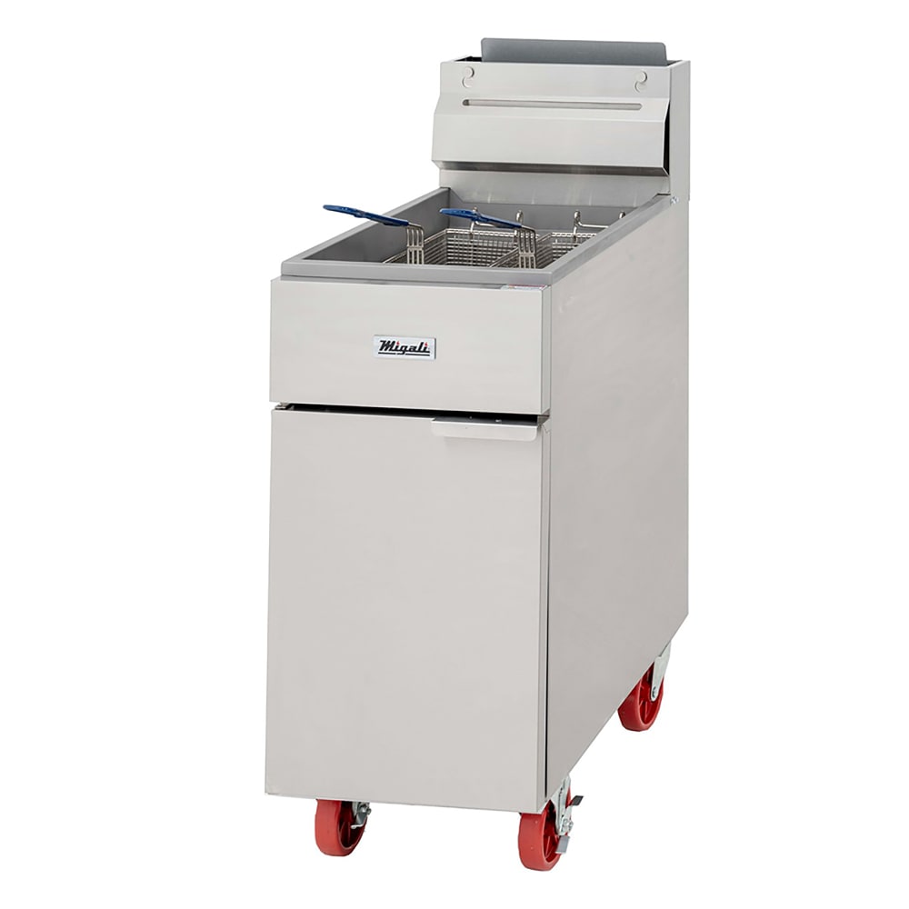 Migali C-F50-NG Gas Fryer - (1) 50 lb Vat, Floor Model, Natural Gas
