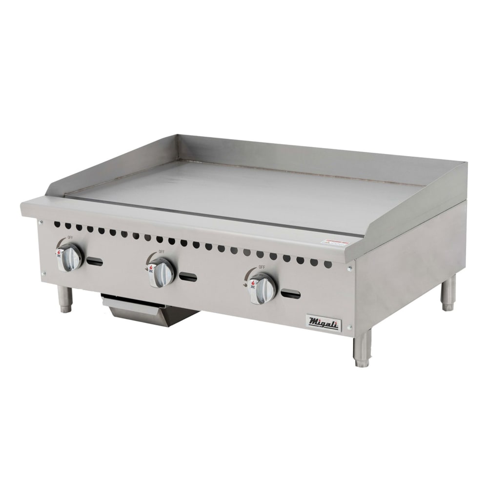 Migali C-G36 36" Gas Griddle w/ Manual Controls - 3/4" Steel Plate, Natural Gas