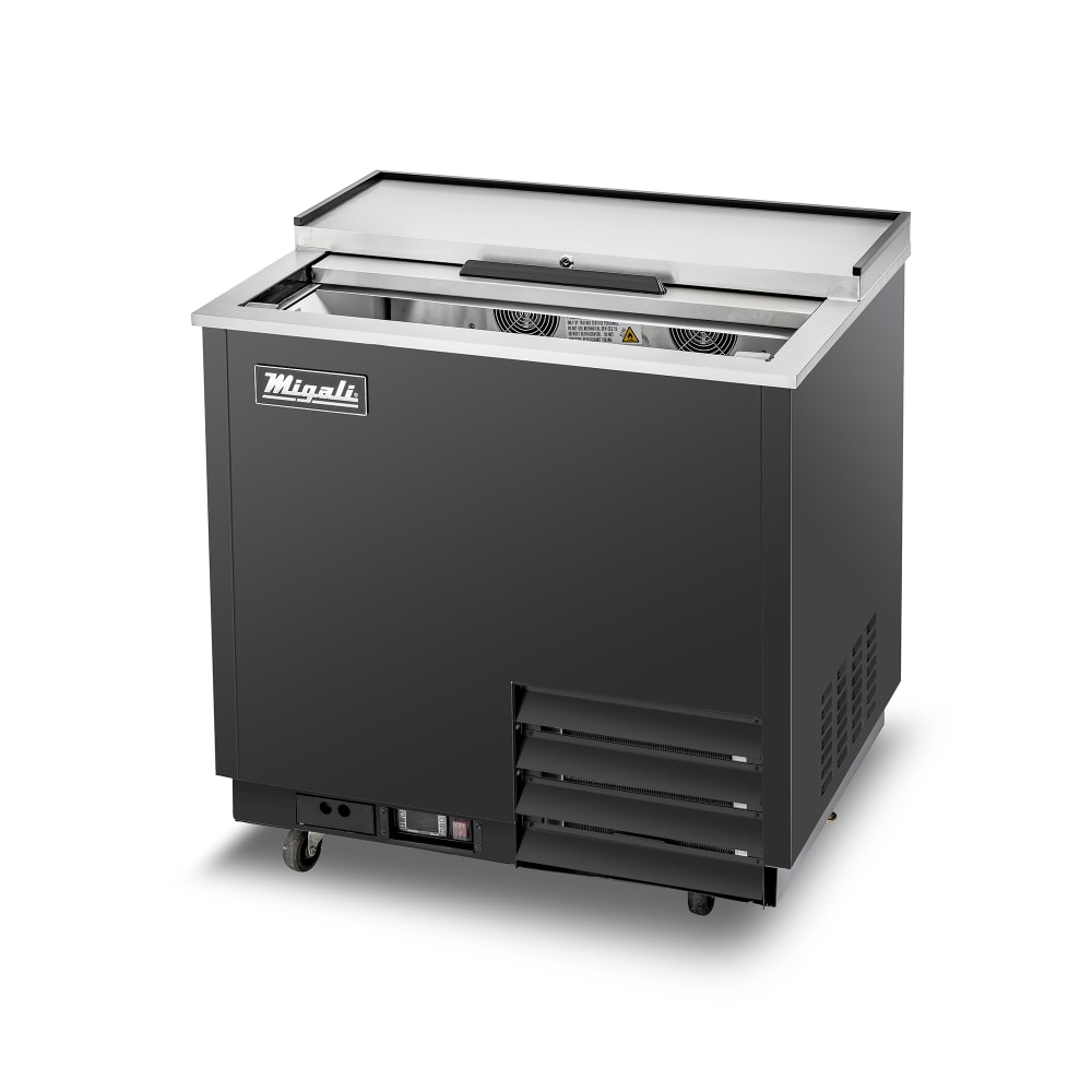 Migali C-GF36-HC 1 Section Competitor Series® Glass Chiller w/ 153 Mug Capacity - Black, 115v