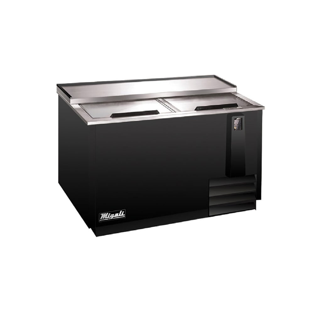 Migali C-HBC50-HC 50" Forced Air Bottle Cooler - Holds (396) 12 oz Bottles, Lid Locks, 115v