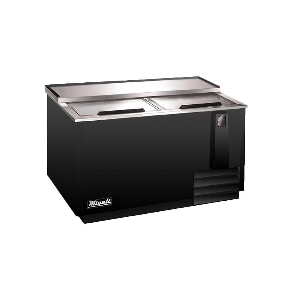 Migali C-HBC65-HC 65" Forced Air Bottle Cooler - Holds (576) 12 oz Bottles, Lid Locks, 115v