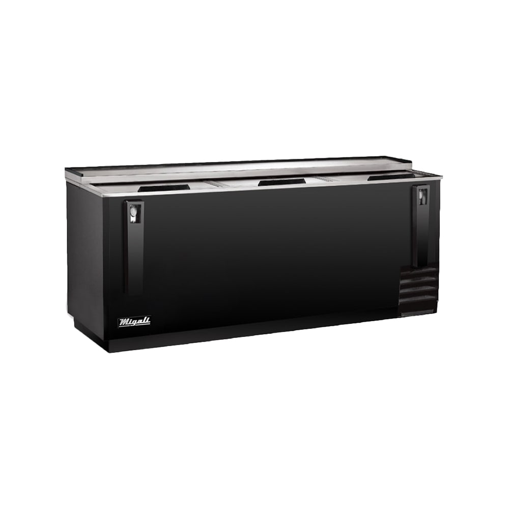 Migali C-HBC95-HC 95" Forced Air Bottle Cooler - Holds (900) 12 oz Bottles, Lid Locks, 115v