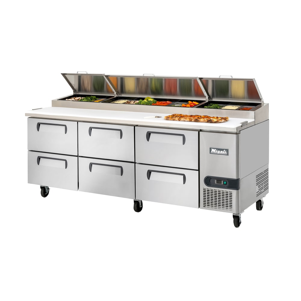 Migali C-PP93-D-HC 93" Competitor Series® Pizza Prep Table w/ Refrigerated Base, 115v