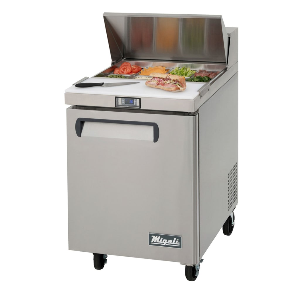 Migali C-SP27-8-HC 27 1/2" Competitor Series® Sandwich/Salad Prep Table w/ Refrigerated Base, 115v