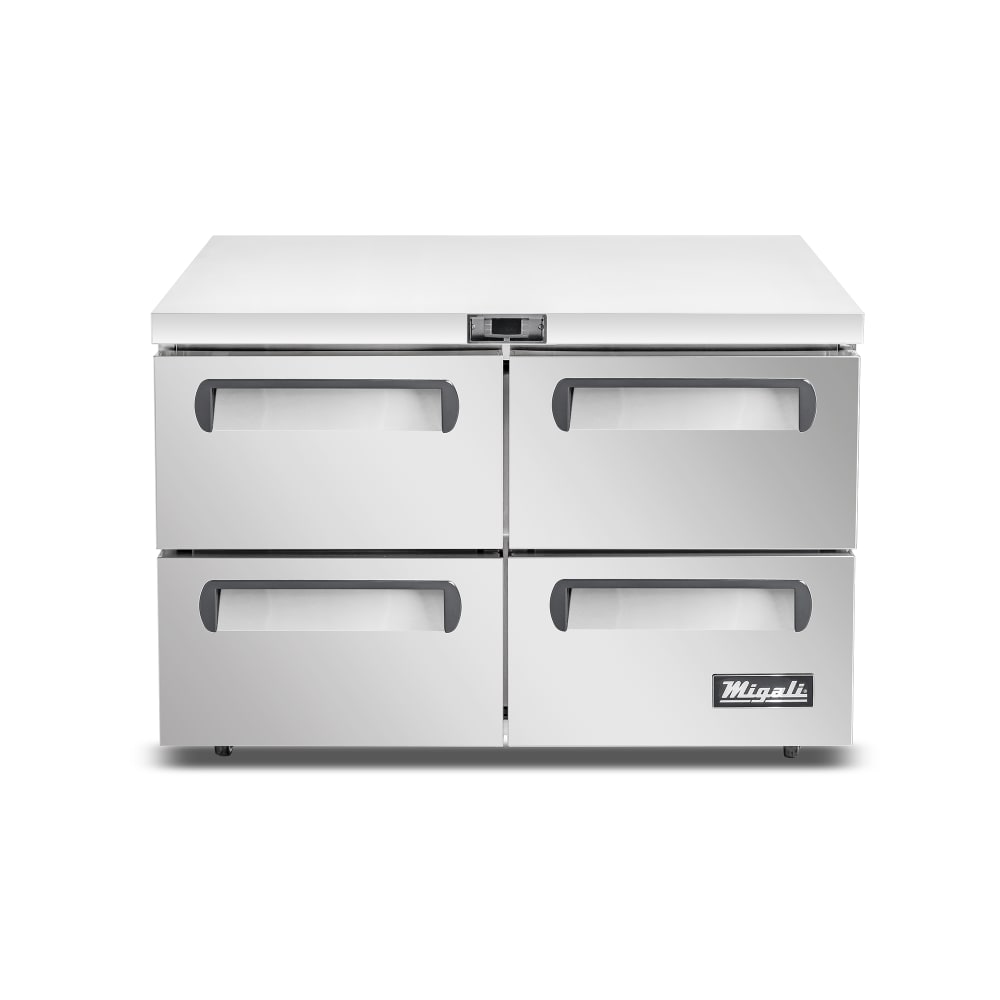 Migali C-U48F-D-HC 48 1/4" Competitor Series® Worktop Freezer w/ (2) Sections & (4) Drawers, 115v