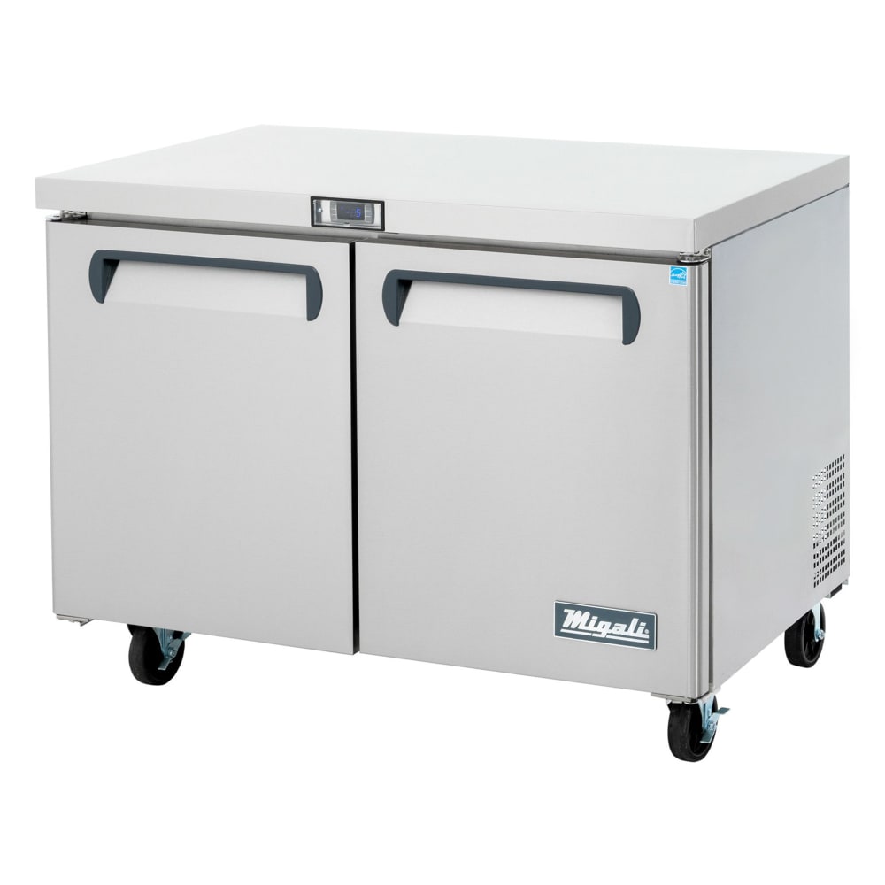 Migali C-U48F-HC 48 1/5" W Undercounter Freezer w/ (2) Sections & (2) Doors, 115v