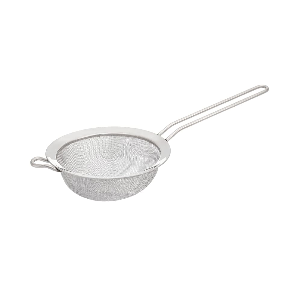 Matfer Bourgeat 020422 4" Strainer w/ Pan Hook, Stainless Steel Mesh & Handle