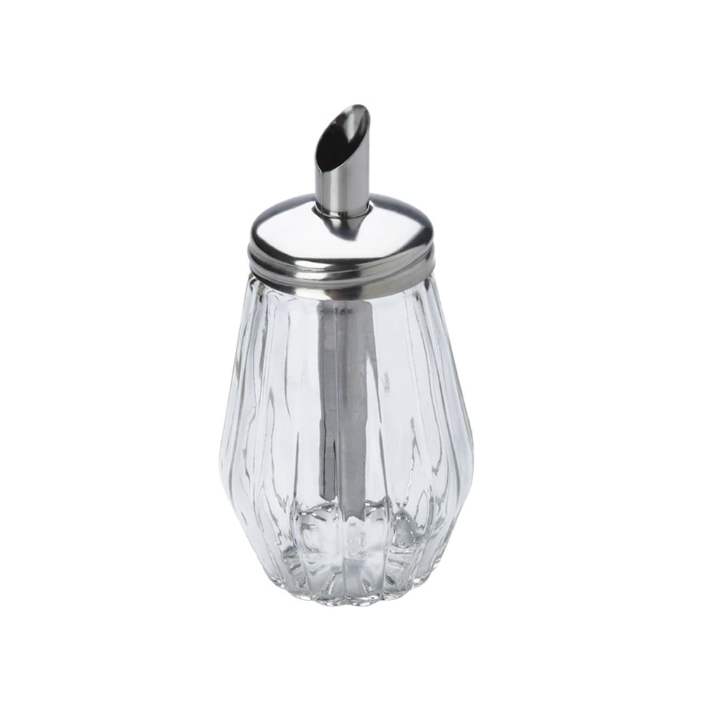 Matfer Bourgeat 061410 10 oz Glass Sugar Measuring Pourer w/ Stainless Steel Cover & Spout