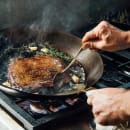 Matfer Bourgeat 062003 10 1/4" Black Steel Frying Pan w/ Riveted Strong Steel Strip Handle thumbnail 5