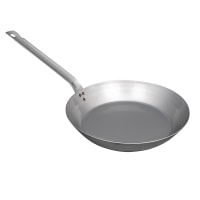 Matfer Bourgeat 062009 17 3/4" Black Carbon Steel Frying Pan w/ Solid Metal Handle thumbnail 2