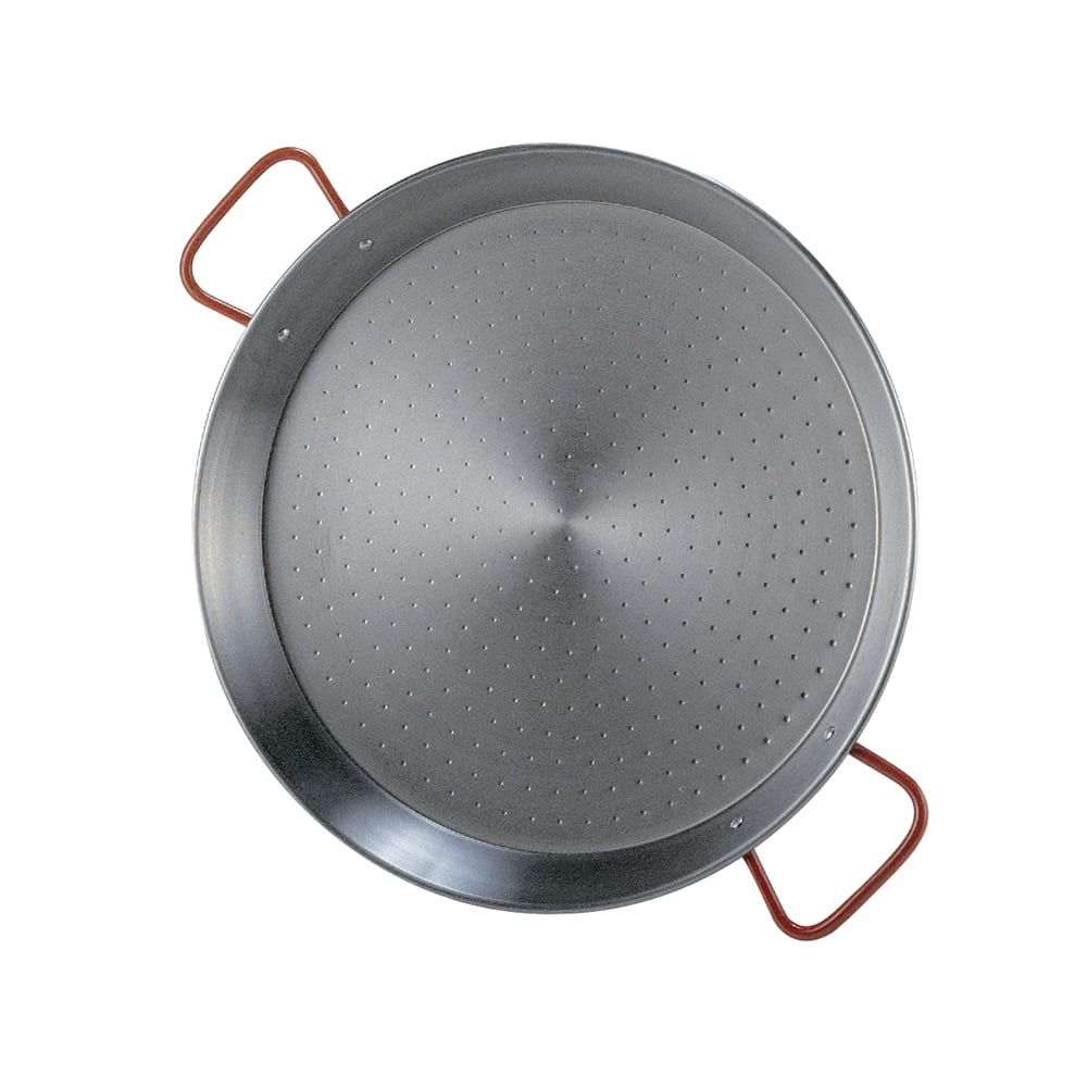Matfer Bourgeat 071041 15 3/4" Polished Steel Paella Pan w/ Rigid Bottom