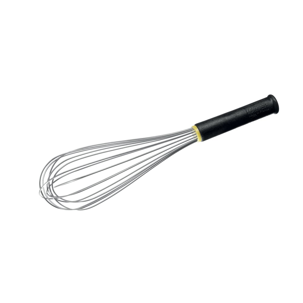 Matfer Bourgeat 111022 Exoglass® 10" Piano Wire Whisk, Heat Resistant to 430 F, Stainless Steel/Insulated Handle
