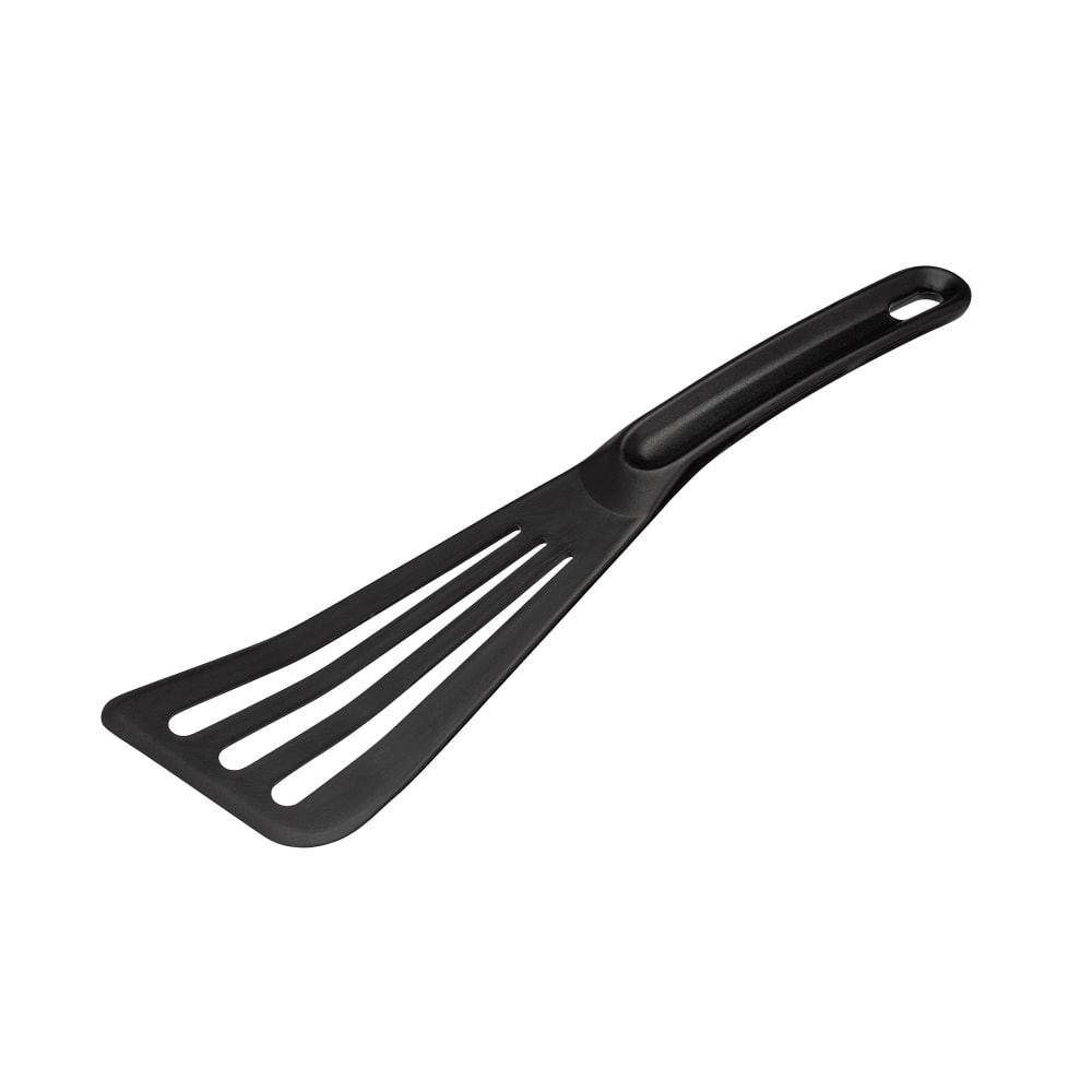 Matfer Bourgeat 112419 Exoglass® 12" Pelton Slotted Spatula, Heat Resistant to 430 F - Composite, Black