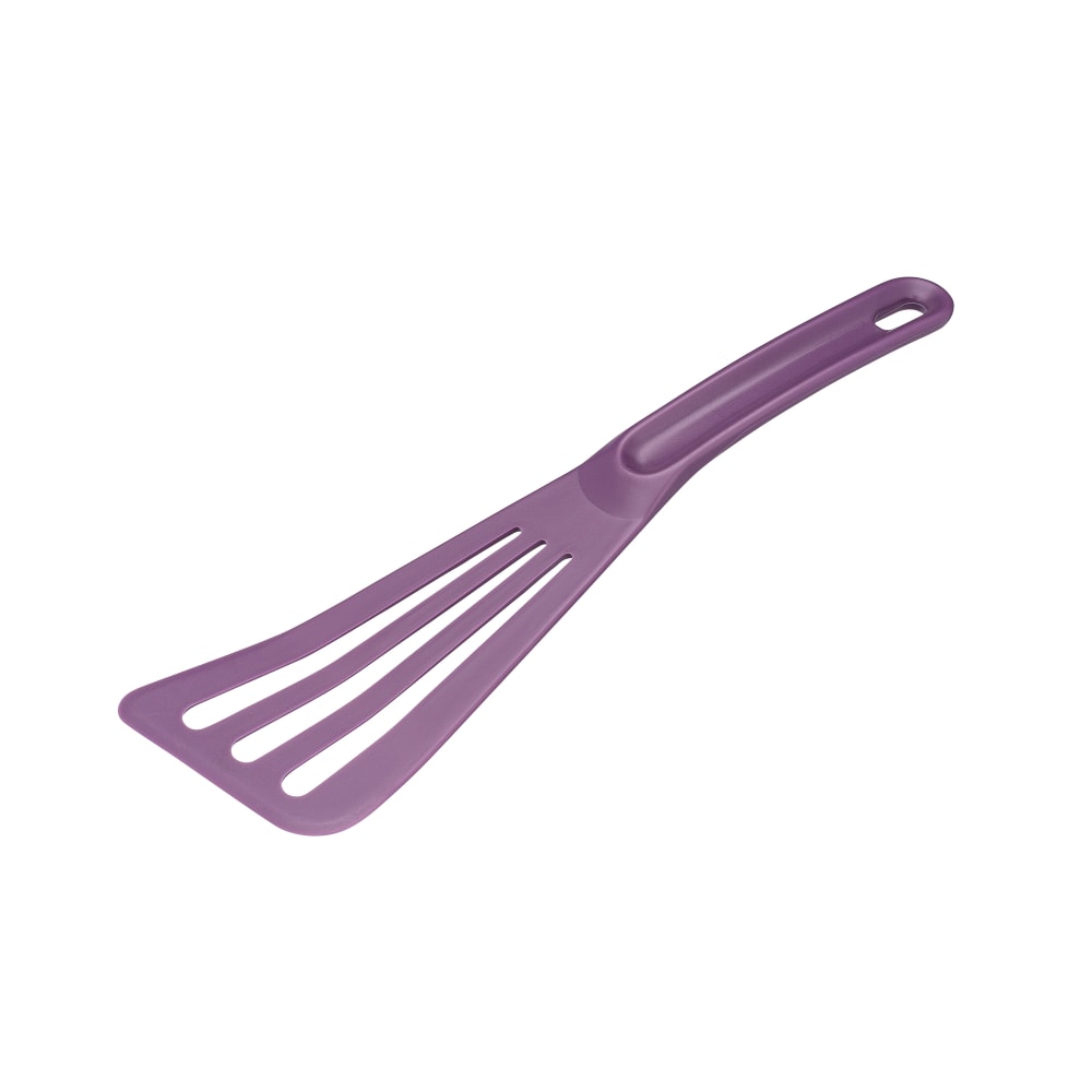 Matfer Bourgeat 112424 Exoglass® 12" Pelton Slotted Spatula, Heat Resistant to 430 F - Composite, Purple