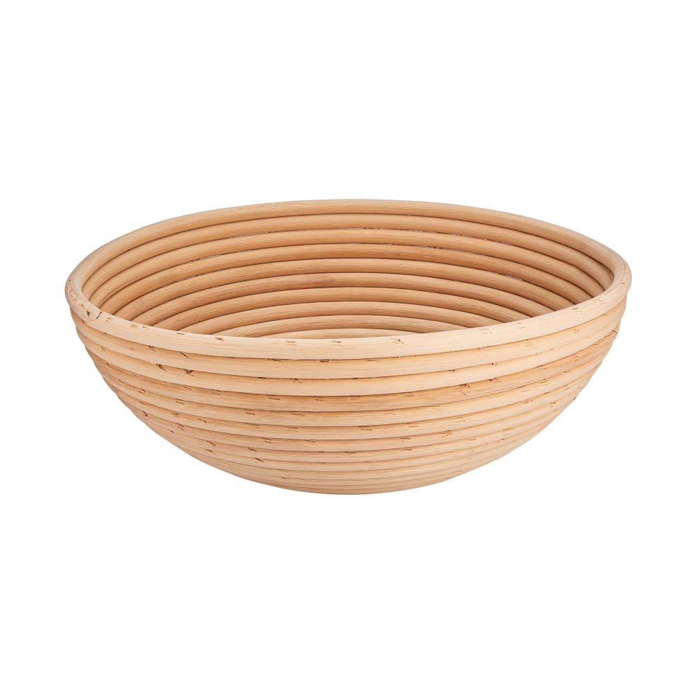 Matfer Bourgeat 118505 7 1/2" Banneton Round Dough Proofing Basket - Willow, Beige