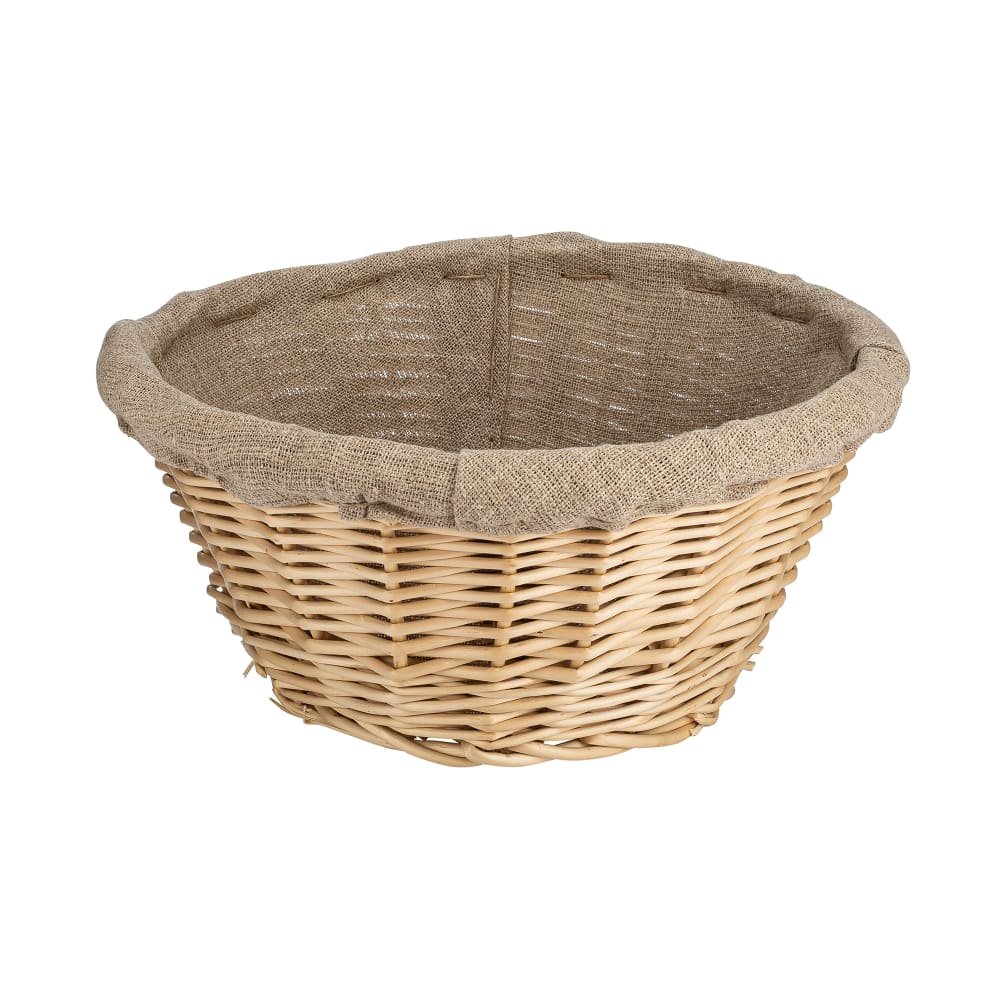 Matfer Bourgeat 118510 8 1/4" Banneton Round Dough Proofing Basket - Wicker, Beige