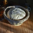 Matfer Bourgeat 118512 10 5/8" Banneton Round Dough Proofing Basket - Wicker, Beige thumbnail 4