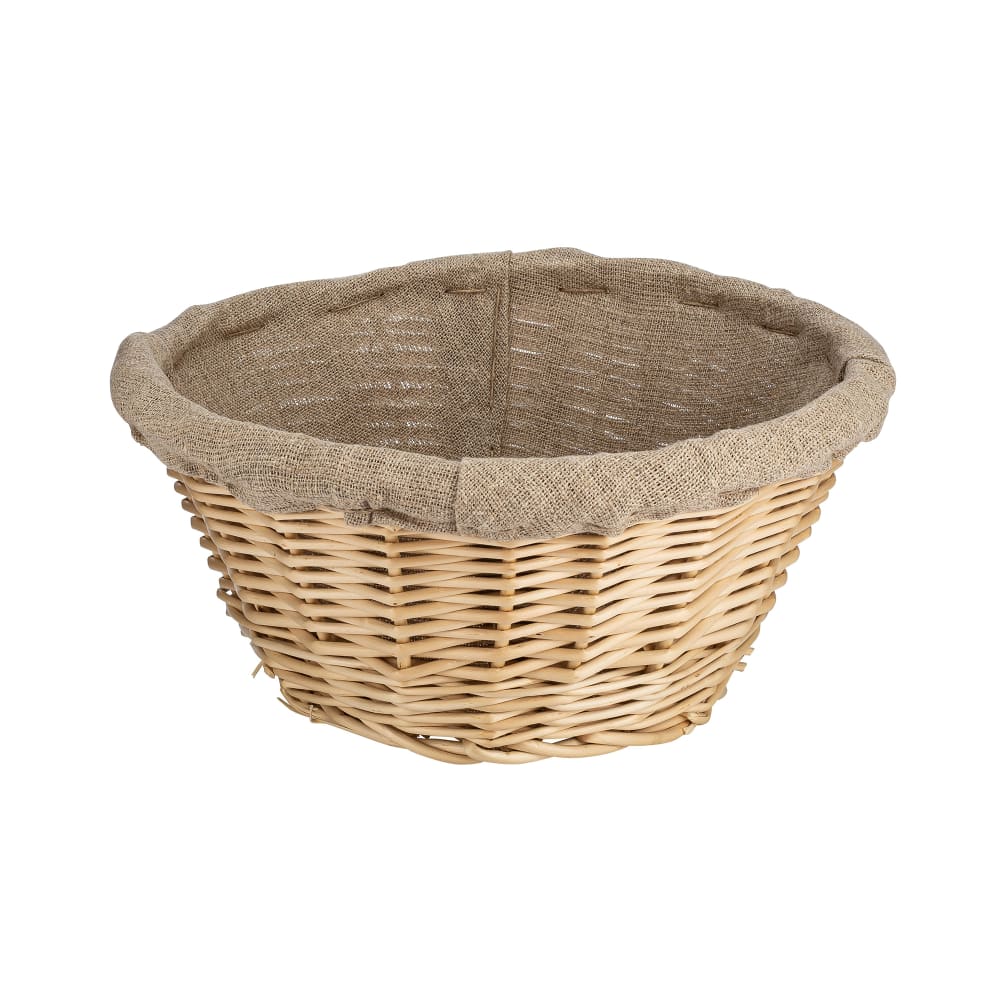Matfer Bourgeat 118513 11 1/2" Banneton Round Dough Proofing Basket - Wicker, Beige