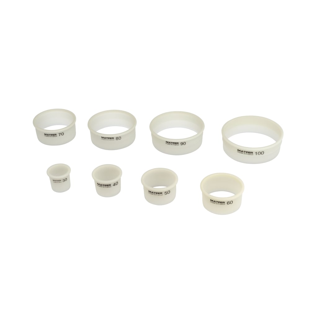Matfer Bourgeat 150103 8 Piece Round Pastry Cutter Set w/ Storage Container, Composite