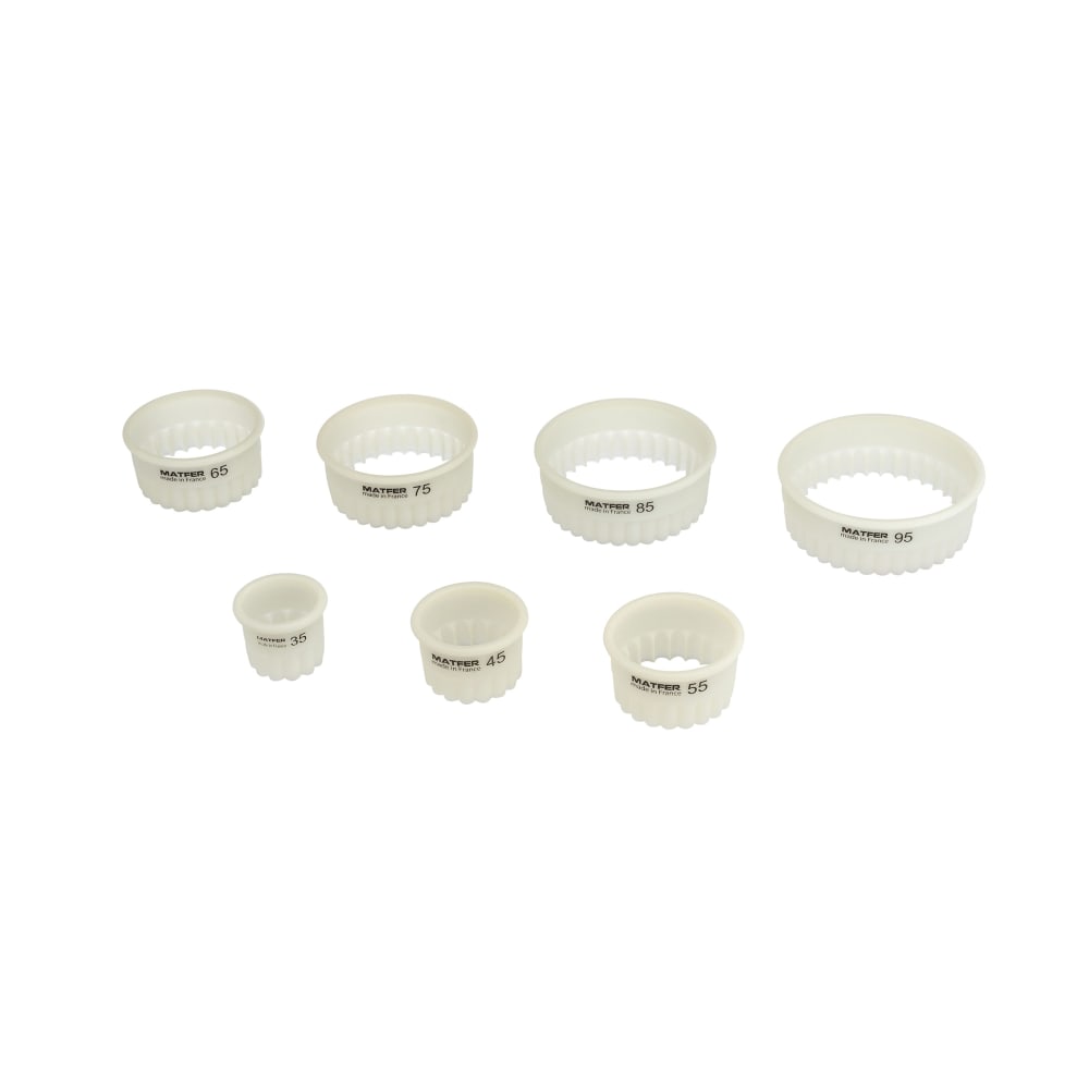 Matfer Bourgeat 150159 2 3/4" Round Pastry Cutter Set, Composite