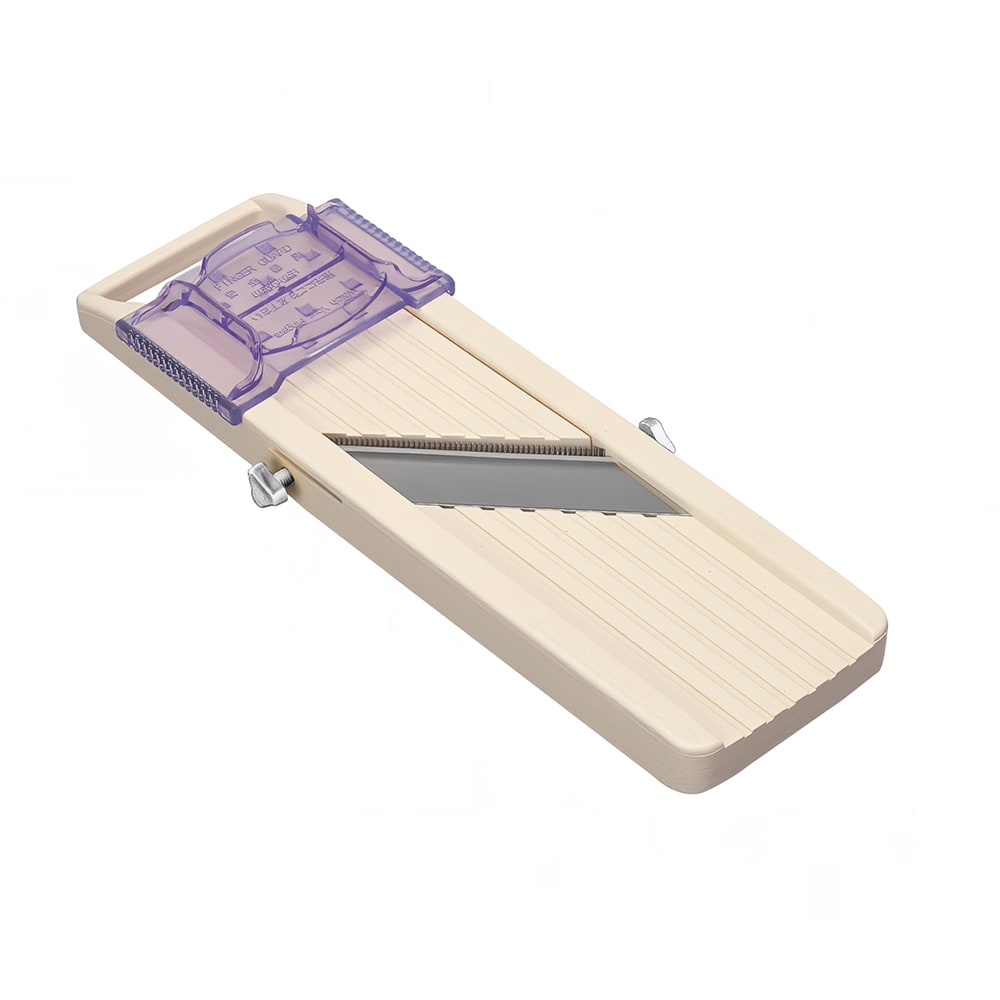 Benriner 186700 Little Beni Mandoline Slicer w/ (3) Stainless Steel Blades & Safety Pusher - Polypropylene