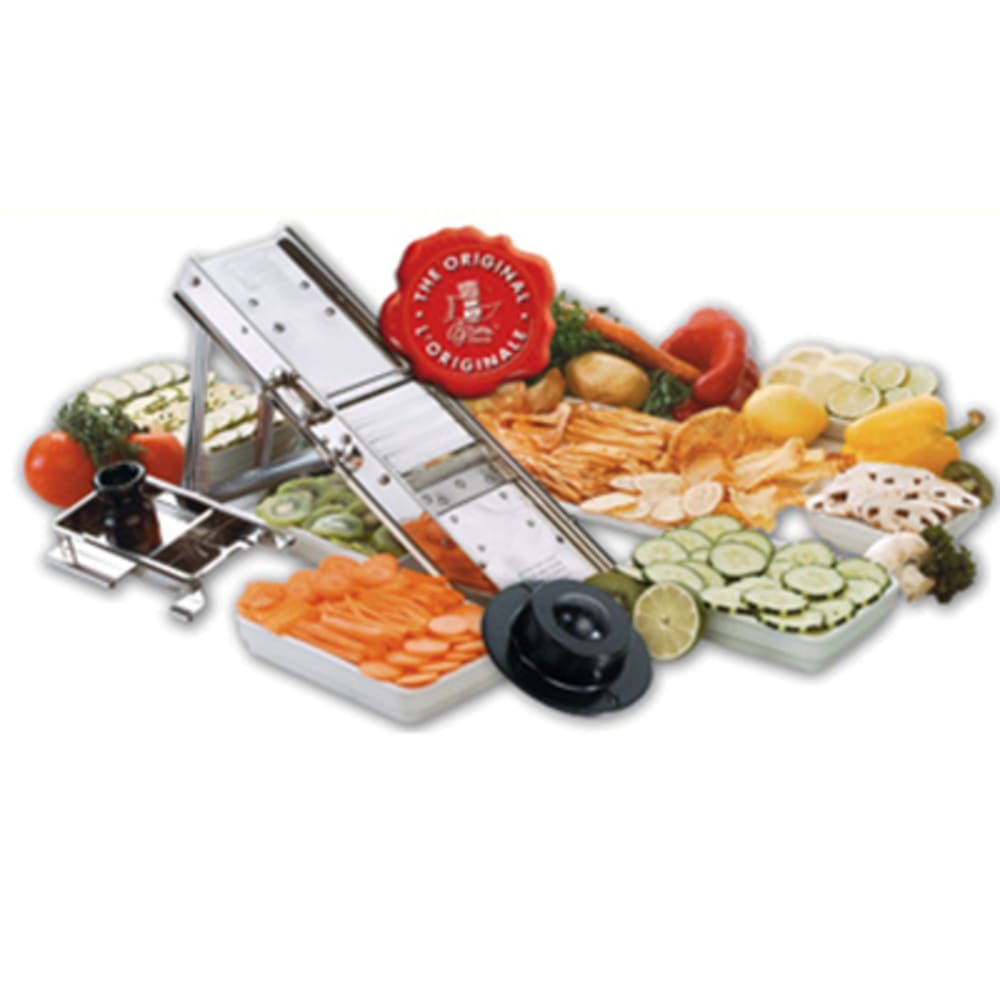 Bron Coucke Mandoline Slicer w/ Pusher & (2) Julienne Blades, Stainless Steel (215030-035)