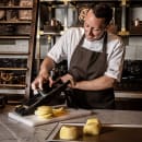 Matfer Bourgeat 215060 Mandoline Slicer w/ (2) Pushers & (3) Julienne Stainless Steel Blades - Composite Frame, Black thumbnail 5