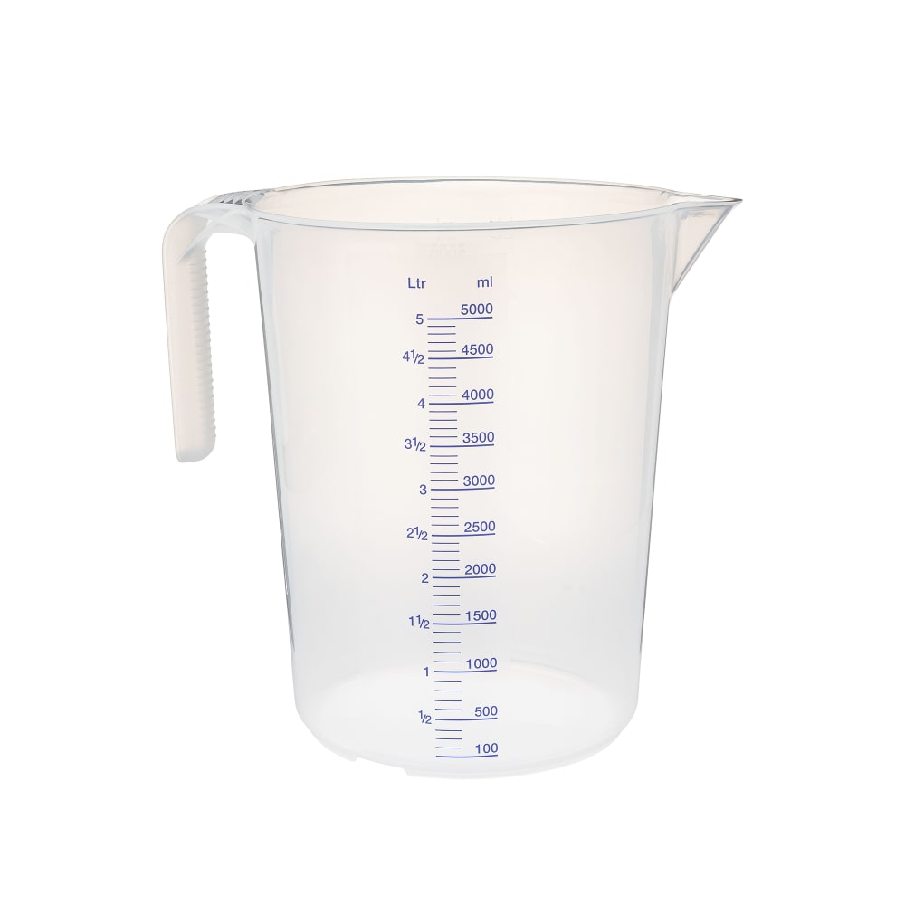 Matfer Bourgeat 251005 5 liter Graduated Pitcher - Polypropylene, Translucent