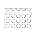 Matfer Bourgeat 257901 Gastroflex® Mini Half Sphere Mold w/ 15 Sections - Silicone thumbnail 5