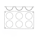 Matfer Bourgeat 257904 Gastroflex® Half Sphere Mold w/ 6 Sections - Silicone thumbnail 7