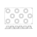 Matfer Bourgeat 257905 Gastroflex® Brioche Mold w/ 9 Sections - Silicone thumbnail 5