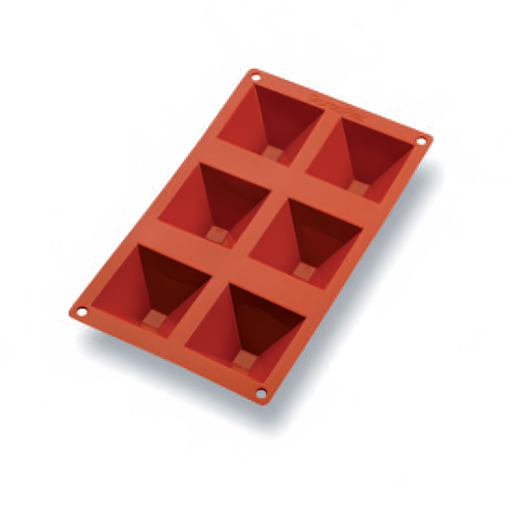 Matfer Bourgeat 257921 Gastroflex® Pyramid Mold w/ 6 Sections - Silicone