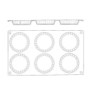 Matfer Bourgeat 257926 Gastroflex® Flute Tart Mold w/ 6 Sections - Silicone thumbnail 2