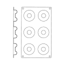 Matfer Bourgeat 257928 Gastroflex® Savarin Mold w/ 6 Sections - Silicone thumbnail 2