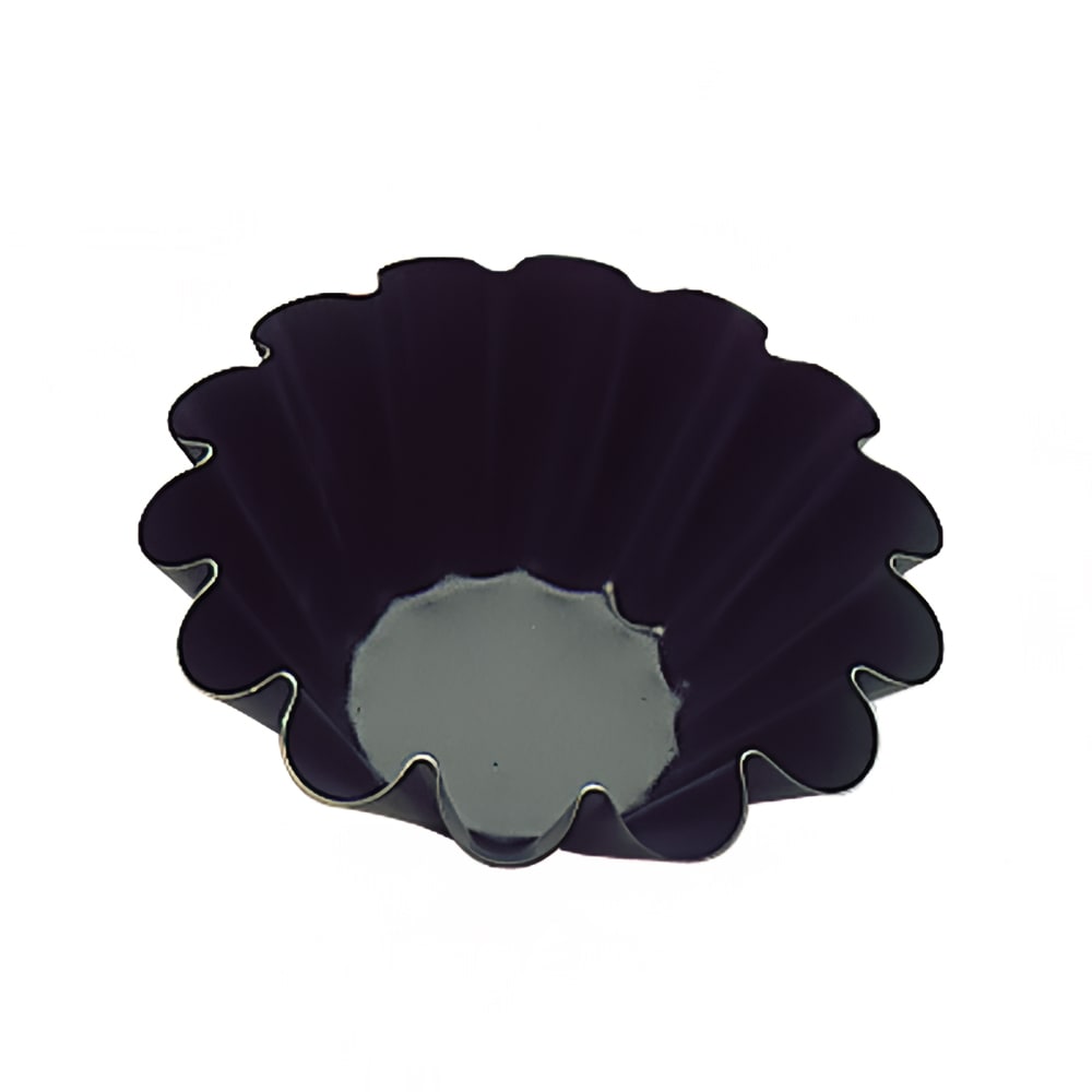 Matfer Bourgeat 330134 Exopan® 6 1/3" Round Brioche Mold w/ 14 Flutes - 2 1/2"H, Non-Stick, Steel