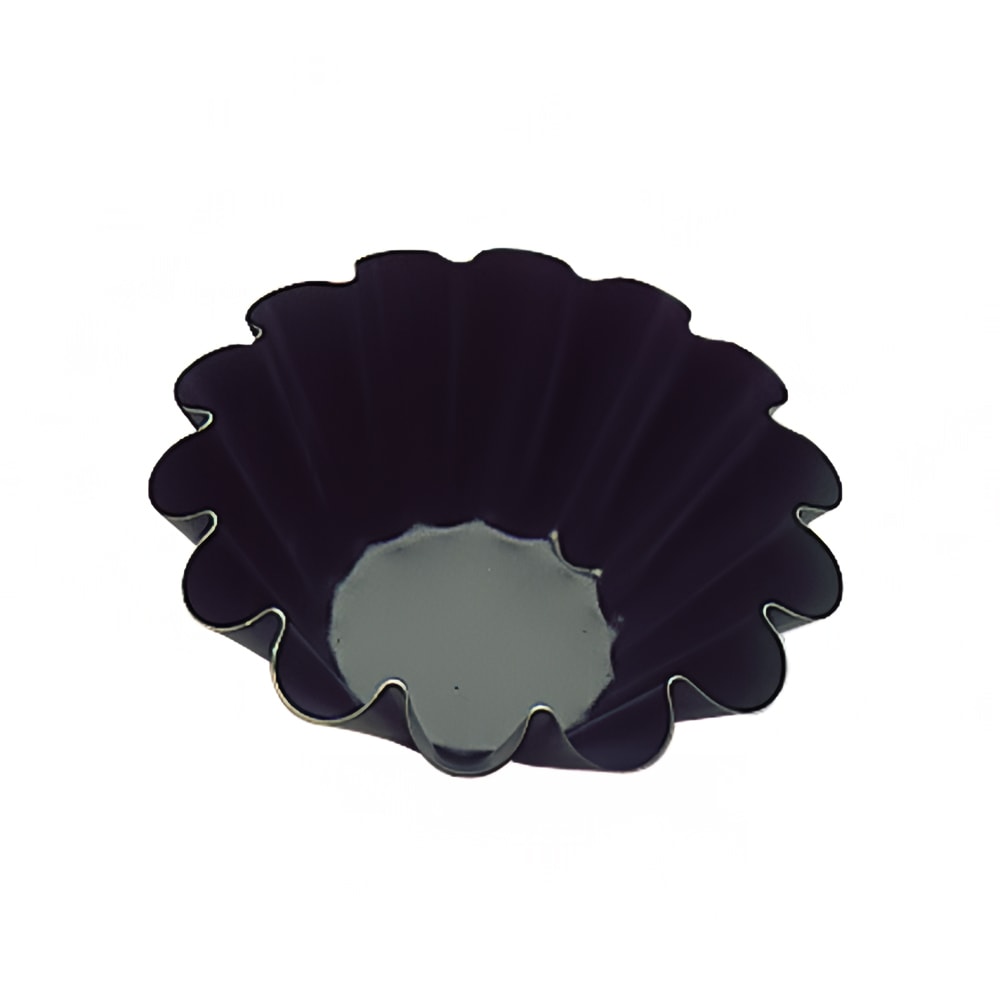 Matfer Bourgeat 330136 Exopan® 7 7/8" Brioche Mold w/ 14 Flutes - 3 1/8"H, Non-Stick, Steel