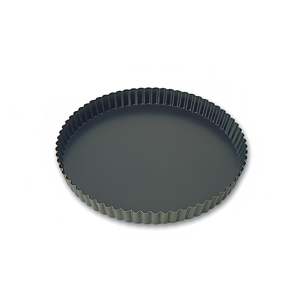 Matfer Bourgeat 332211 Exopan® 6 1/4" Round Fluted Tart Mold w/ Removable Bottom - Non-Stick, Steel