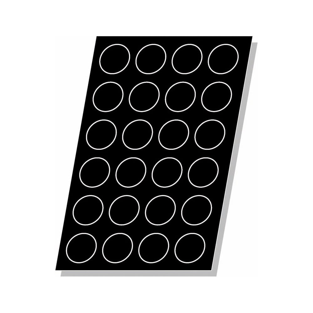 Sasa Demarle Muffin Mold w/ 24 Sections - Silicone, Black (336019)