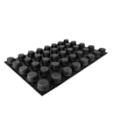 Sasa Demarle Mini Muffin Mold w/ 40 Sections - Silicone, Black (336023) thumbnail 4